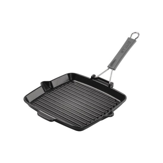 Staub Квадратен грил тиган 24см чугун Black -