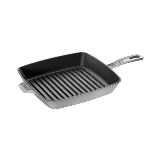 Staub Квадратен грил тиган чугун 26 см Graphite Grey -