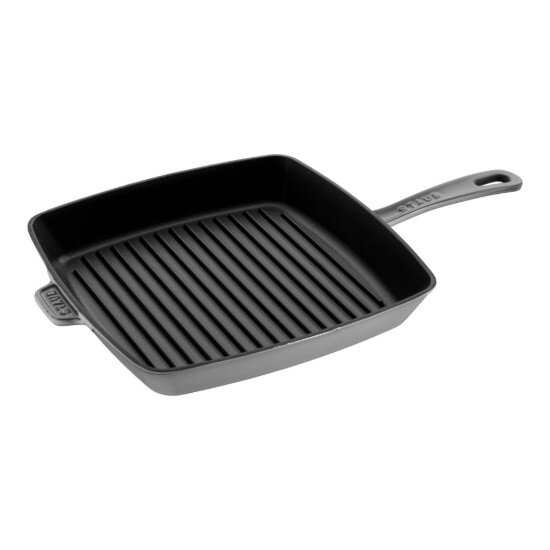 Staub Квадратен грил тиган чугун 30 см Graphite Grey -