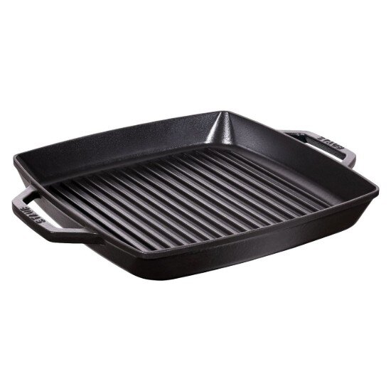 Staub Квадратен грил тиган чугун 33 см Black -