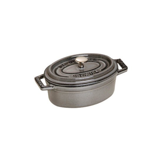 Staub Mini-Cocotte овална тенджера за готвене от чугун 11 см/025 л <<Графи