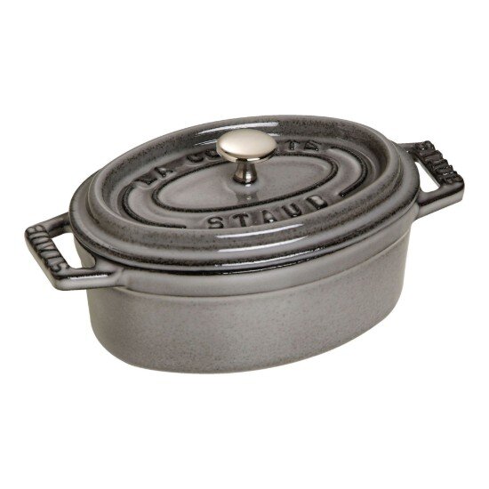 Staub Mini-Cocotte овална тенджера за готвене от чугун 11 см/025 л <<Графи