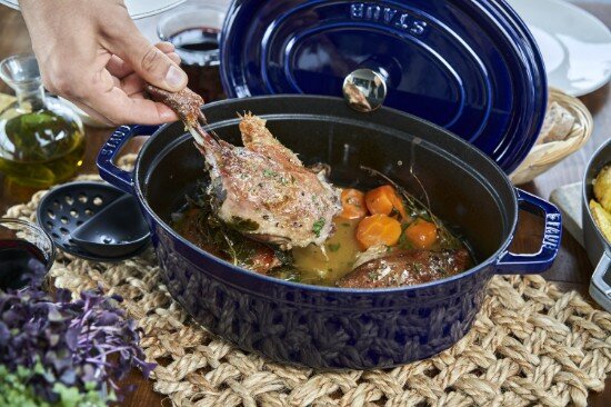 Staub Овален съд за готвене Cocotte чугун 29cm/4.2L Dark Blue -