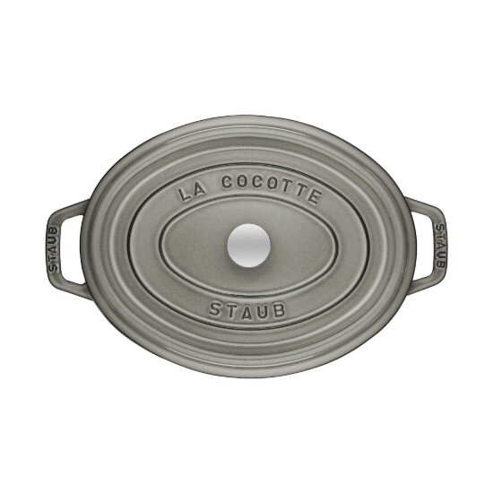 Staub Овален съд за готвене Cocotte чугун 29cm/4.2L Graphite Grey -