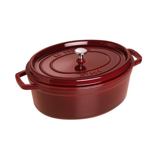 Staub Овален съд за готвене Cocotte чугун 29cm/42L Grenadine -