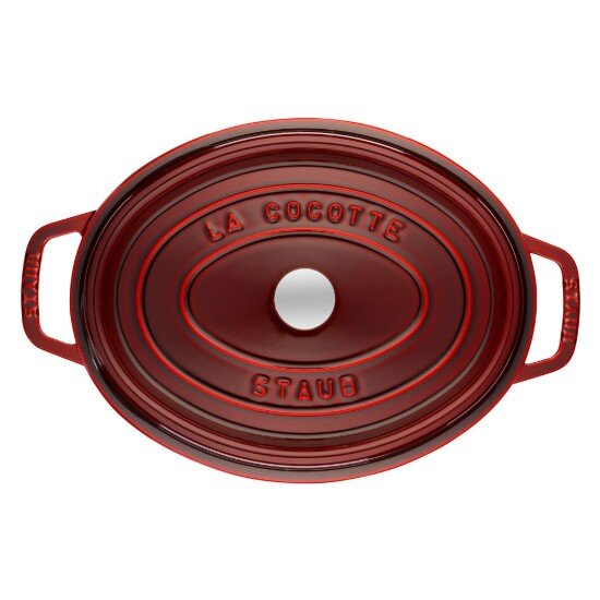 Staub Овален съд за готвене Cocotte чугун 29cm/42L Grenadine -
