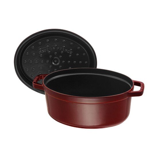 Staub Овален съд за готвене Cocotte чугун 29cm/42L Grenadine -