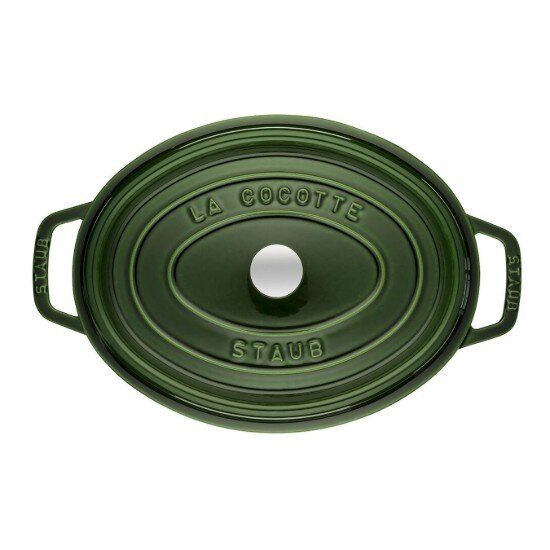 Staub Овален съд за готвене Cocotte чугун 31cm/5.5L Basil -