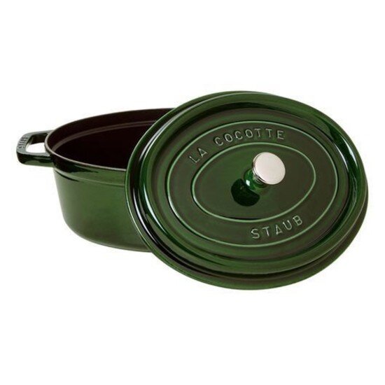 Staub Овален съд за готвене Cocotte чугун 31cm/5.5L Basil -
