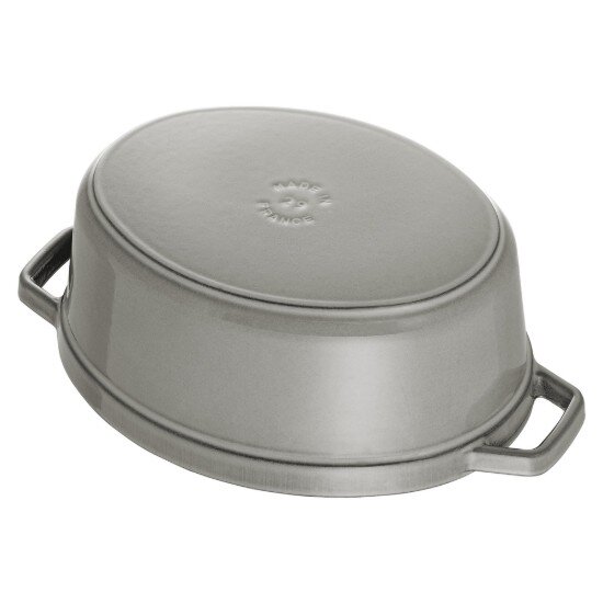 Staub Овален съд за готвене Cocotte чугун 31cm/55L Graphite Grey -