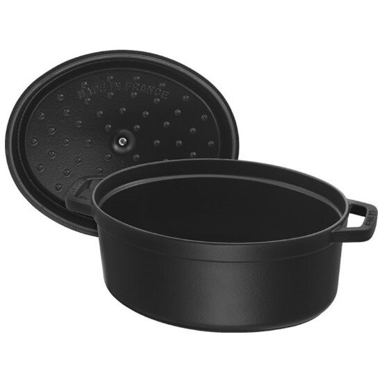 Staub Овален съд за готвене Cocotte чугун 31см/5.5л Black -