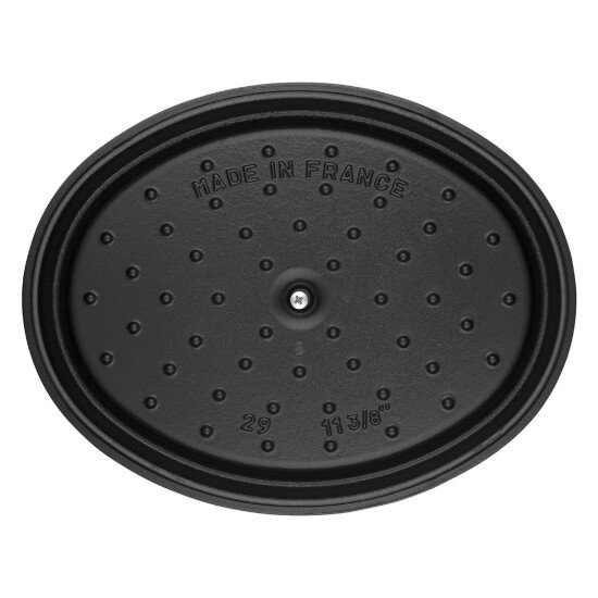 Staub Овален съд за готвене Cocotte чугун 31см/5.5л Black -