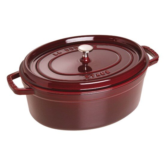 Staub Овален съд за готвене Cocotte чугун 33cm/6.7L Grenadine -
