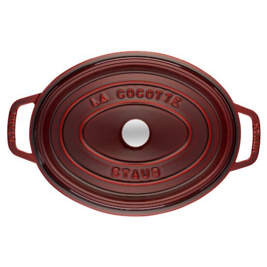 Staub Овален съд за готвене Cocotte чугун 33cm/6.7L Grenadine -
