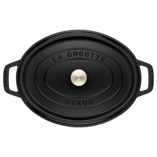 Staub Овален съд за готвене Cocotte чугун 33см/6.7л Black -