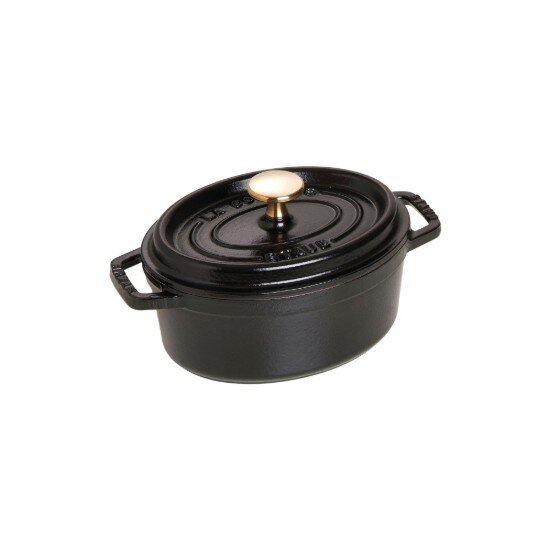 Staub Овална тенджера Cocotte чугун 17см/1л Black -