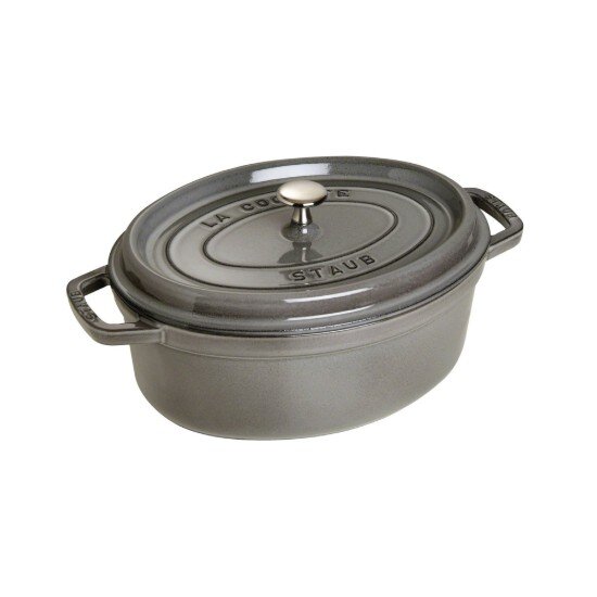 Staub Овална тенджера Cocotte чугун 27 см/32 л Graphite Grey -