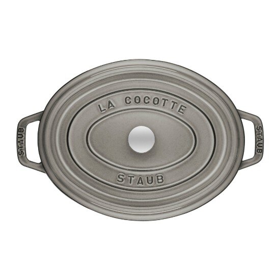 Staub Овална тенджера Cocotte чугун 27 см/32 л Graphite Grey -