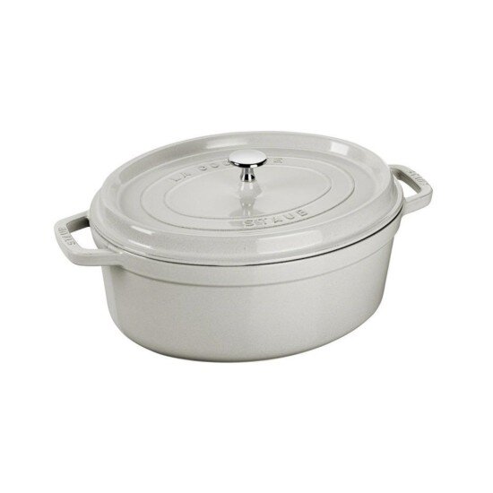 Staub Овална тенджера Cocotte чугун 27 см/32 л White Truffle -