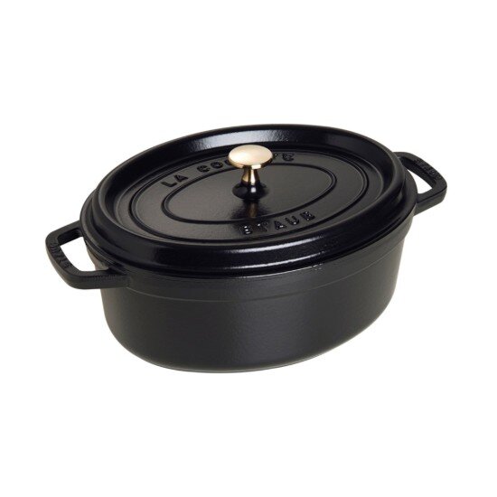 Staub Овална тенджера Cocotte чугун 29 см/42 л Black -