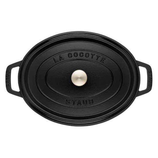 Staub Овална тенджера Cocotte чугун 29 см/42 л Black -