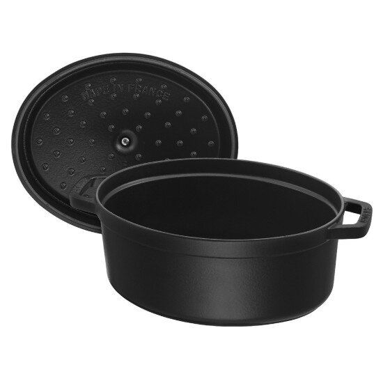 Staub Овална тенджера Cocotte чугун 29 см/42 л Black -