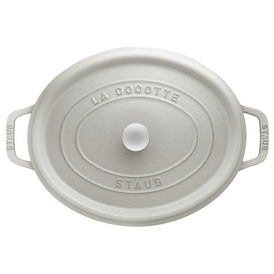 Staub Овална тенджера Cocotte чугун 31 см/55 л бял трюфел -
