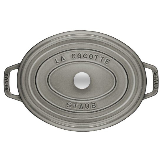 Staub Овална тенджера Cocotte чугун 37 см/8 л Graphite Grey -