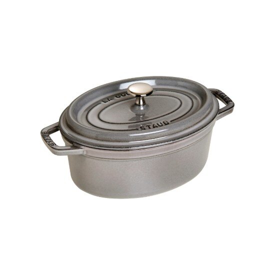 Staub Овална тенджера Cocotte от чугун 23 см/235 л <<Графитно сиво>> - St