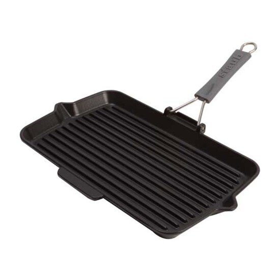 Staub Правоъгълен грил тиган чугун 34x21 см Black -