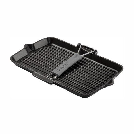 Staub Правоъгълен грил тиган чугун 34x21 см Black -