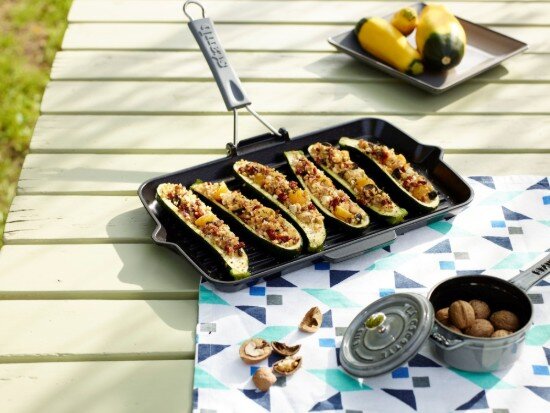 Staub Правоъгълен грил тиган чугун 34x21 см Black -