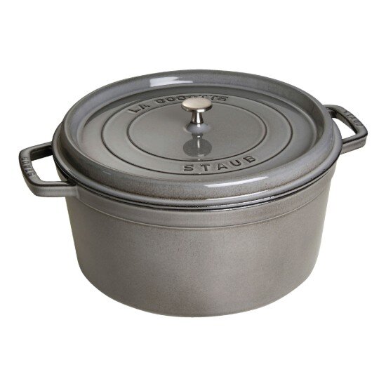 Staub Тенджера Cocotte чугун 30 см/835 л Graphite Grey -