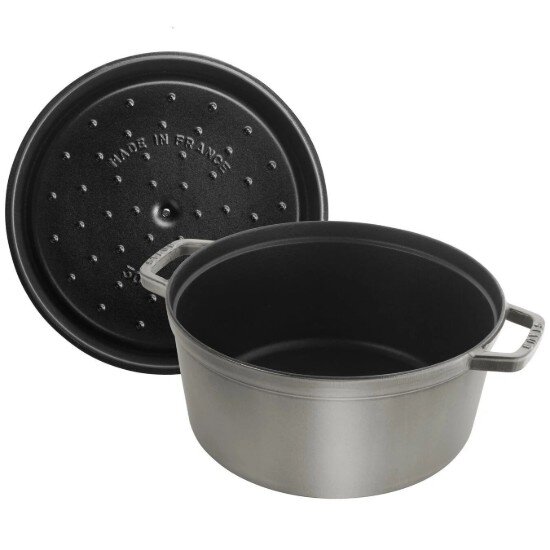 Staub Тенджера Cocotte чугун 30 см/835 л Graphite Grey -