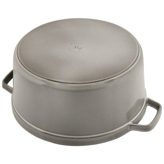 Staub Тенджера Cocotte чугун 30 см/835 л Graphite Grey -