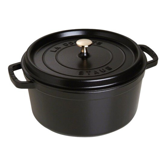 Staub Тенджера Cocotte чугун 34 см/126 л Black -