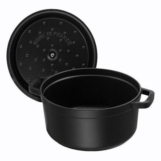Staub Тенджера Cocotte чугун 34 см/126 л Black -