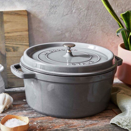 Staub Тенджера Cocotte чугун 34 см/126 л Graphite Grey -