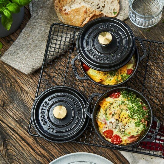 Staub Тенджера Cocotte чугунена 12 см/04 л Black -
