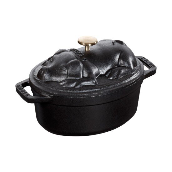 Staub Тенджера "Cocotte cochon" чугун 17см/1л Black -