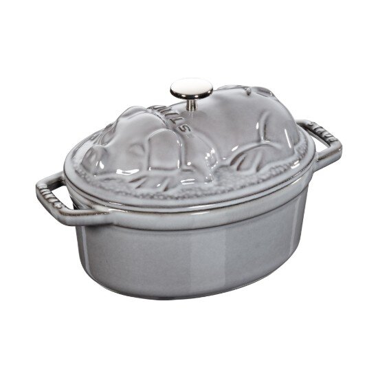 Staub Тенджера "Cocotte cochon" чугун 17см/1л Graphite Grey -
