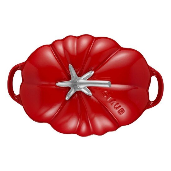 Staub Тенджера с форма на домат чугун 25 см/29л Cherry -