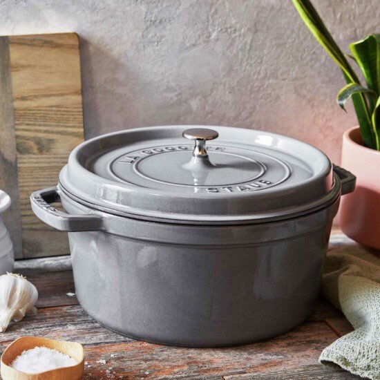 Staub Тенджера за готвене чугун 26см/52л Graphite Grey -