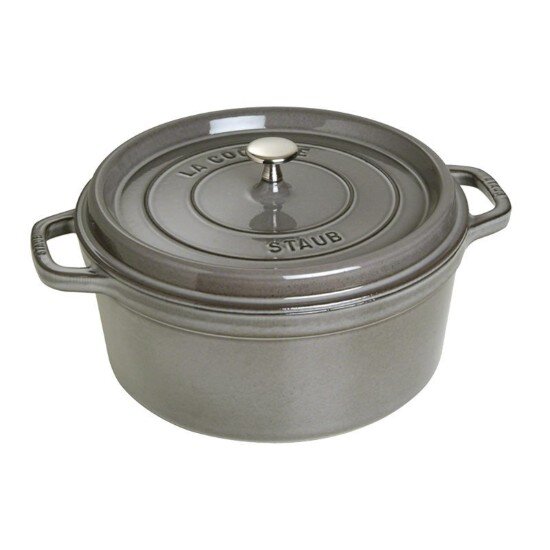 Staub Тенджера за готвене Cocotte чугун 28cm/67L Graphite Grey -