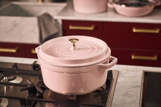 Staub Тенджера за готвене Cocotte чугунена 24 см/37 л Sorbet Rose - Stau