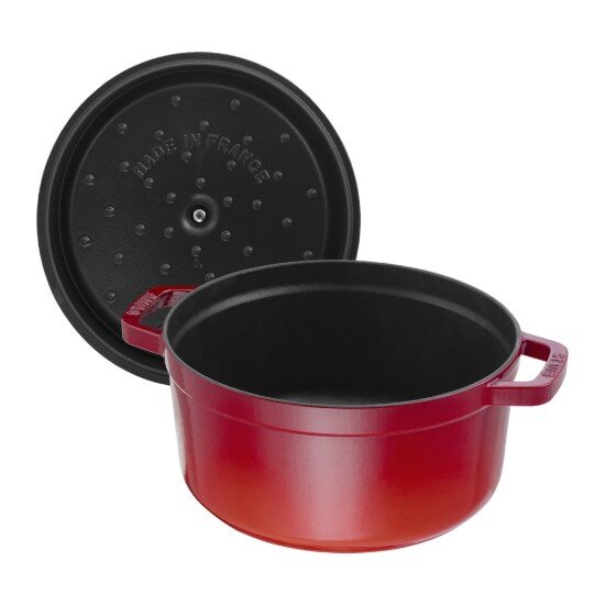 Staub Тенджера за готвене на Cocotte изработена от чугун 24 см/38 л Cherr