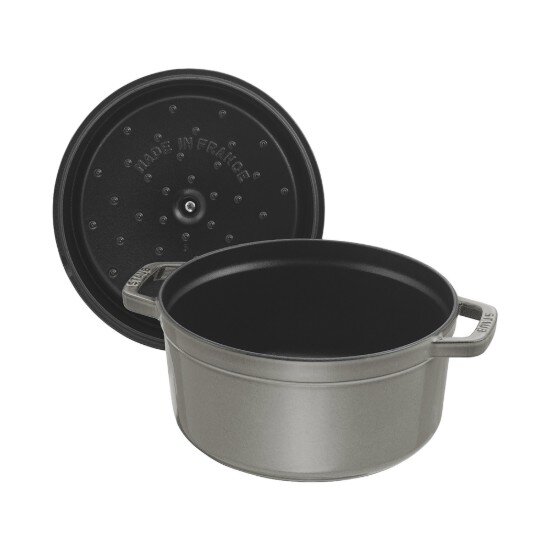 Staub Тенджера за готвене от чугун Cocotte 22 см/26 л <<Графитно сива>> -