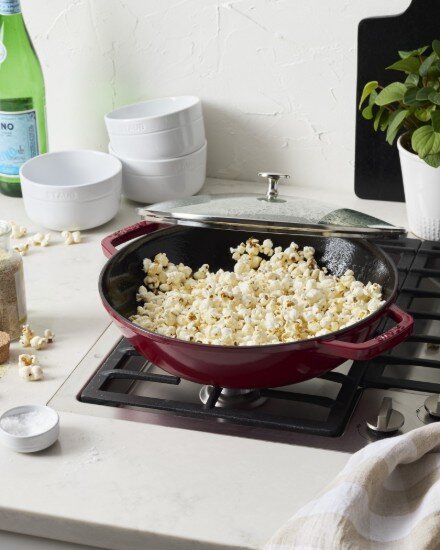 Staub Wок тиган чугун 30 см Cherry -