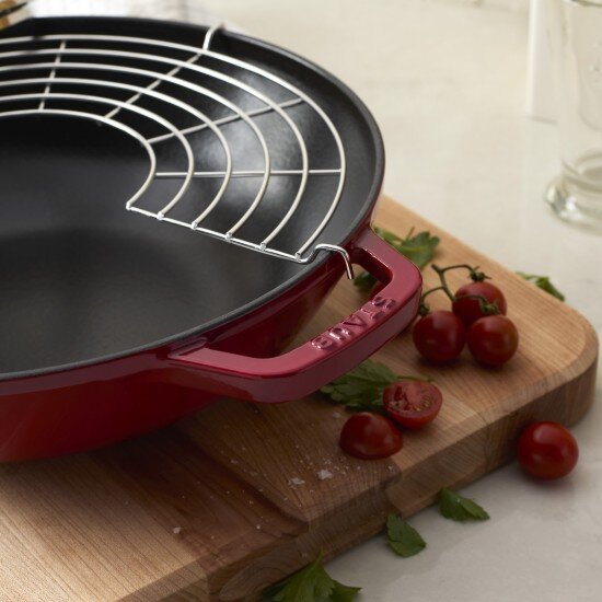 Staub Wок тиган чугун 30 см Cherry -
