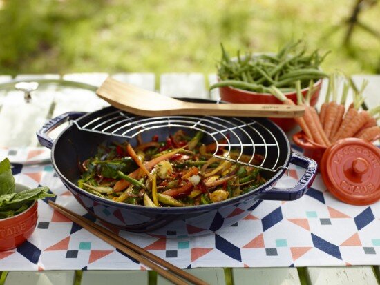 Staub Wок тиган чугун 30см Dark Blue -